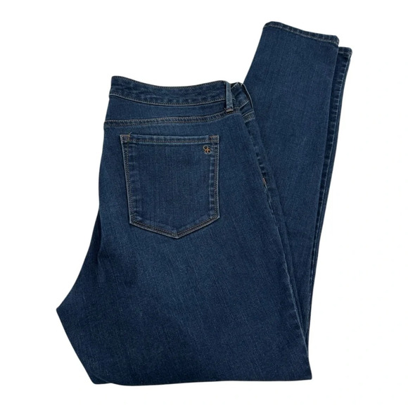 Jessica Simpson Kiss Me Mid Rise Skinny Jeans in Dark Blue Wash Size 14 - Picture 3 of 6